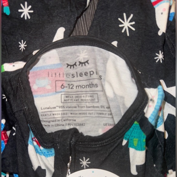 Little Sleepies Polar Bear Pals Convertible Feet and Hands Zippy Pajama 6-12 - Picture 5 of 9